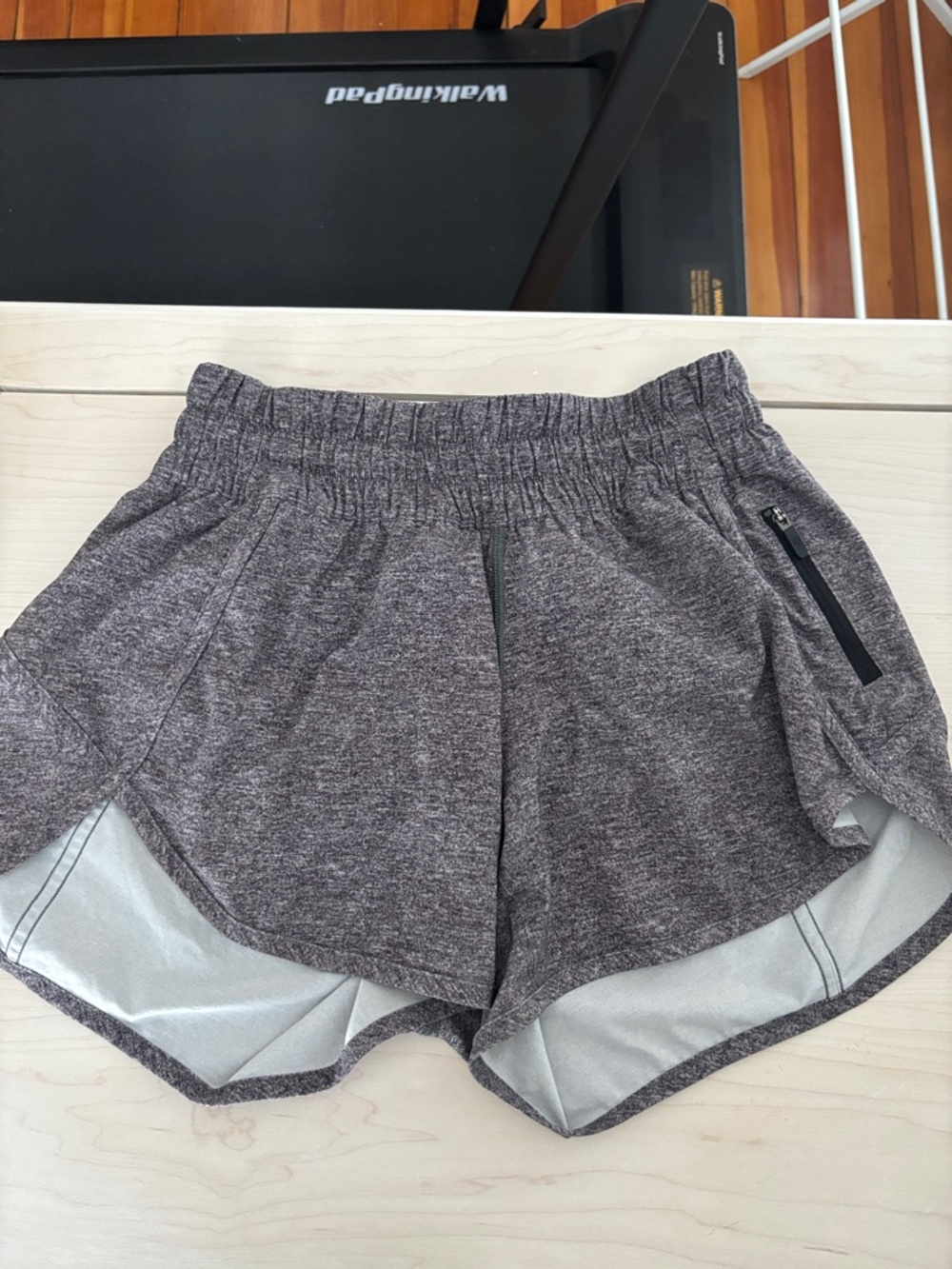 Lululemon Heather Gray Tracker V shorts
